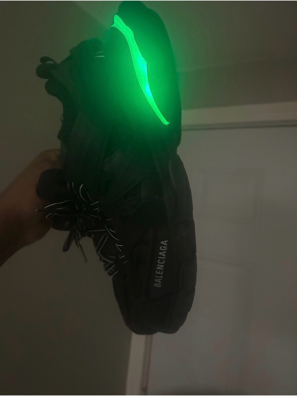 Balenciaga Black Sneakers with Red Heel Accent - Picture 2 of 3